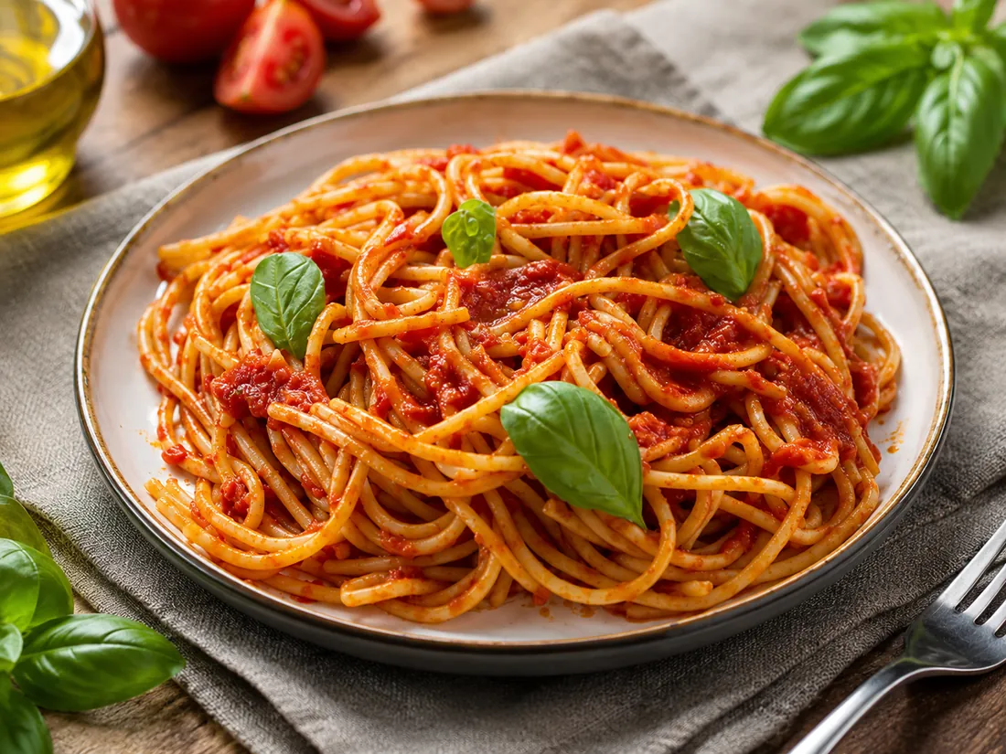 Espaguete com tomate seco